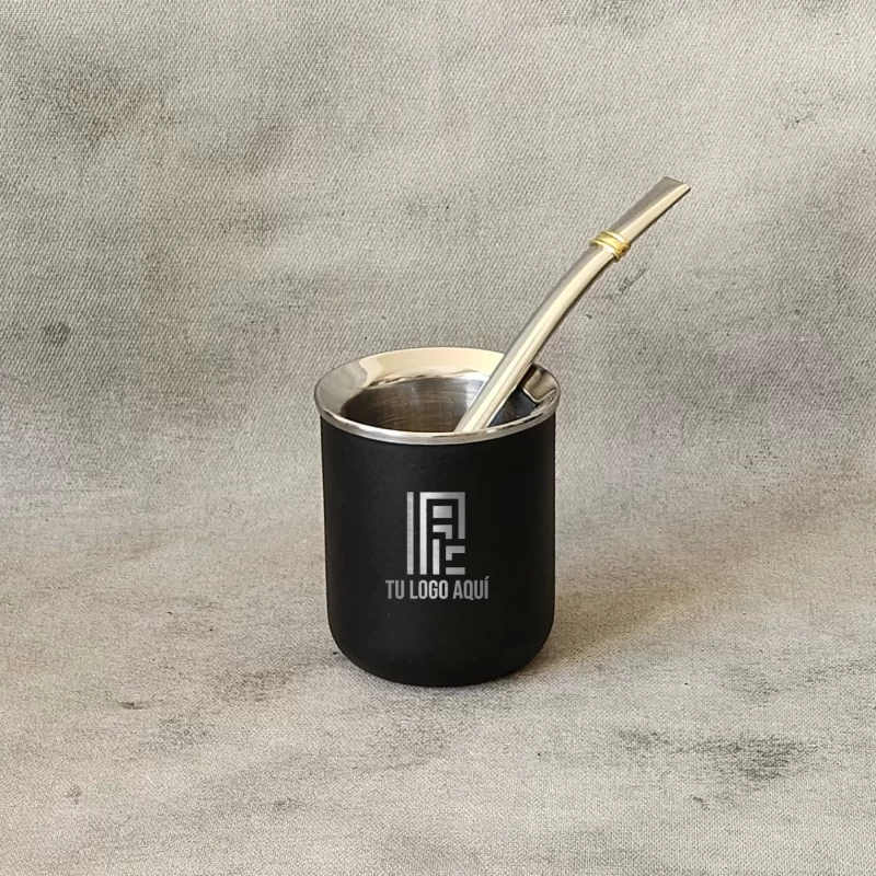 Mate-acero-recto-negro