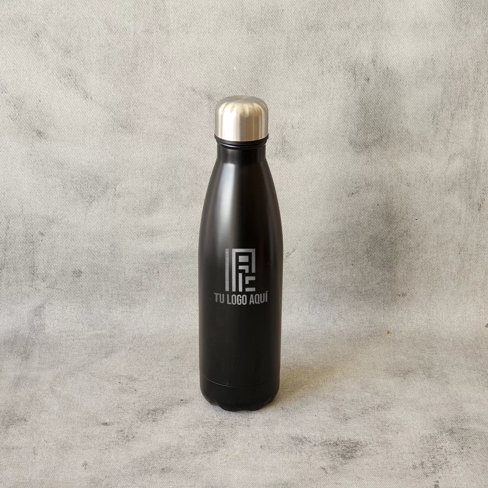 Botella-acero-negra