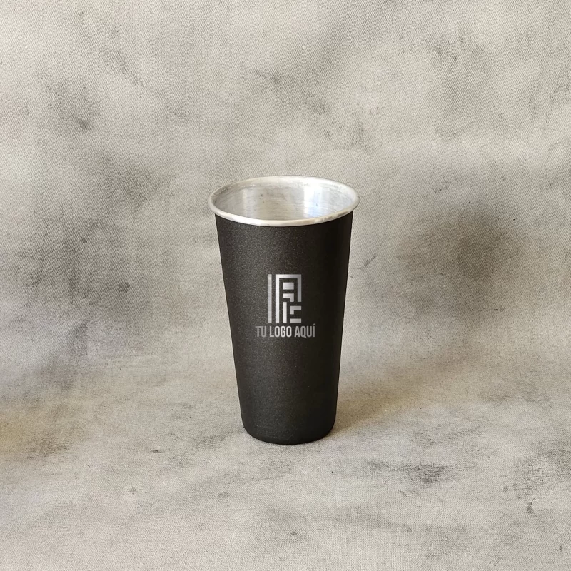 Vaso aluminio térmico negro