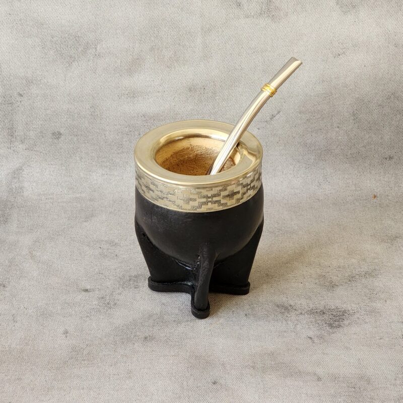 Mate imperial virola de alpaca negro