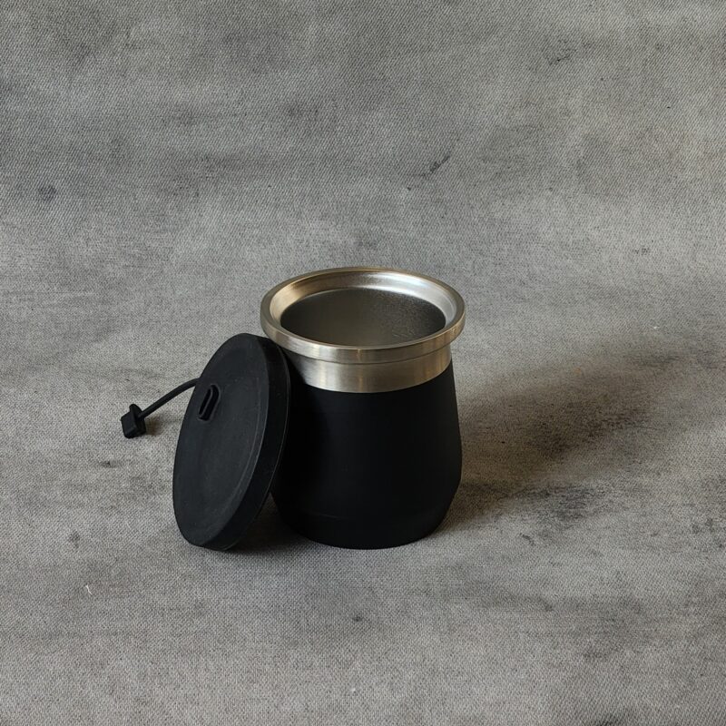 Mate tapa acero negro